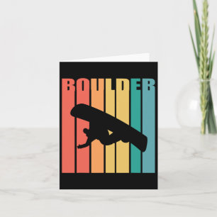 Snowboarding Boulder Colorado 70s Silhouette Gift Card