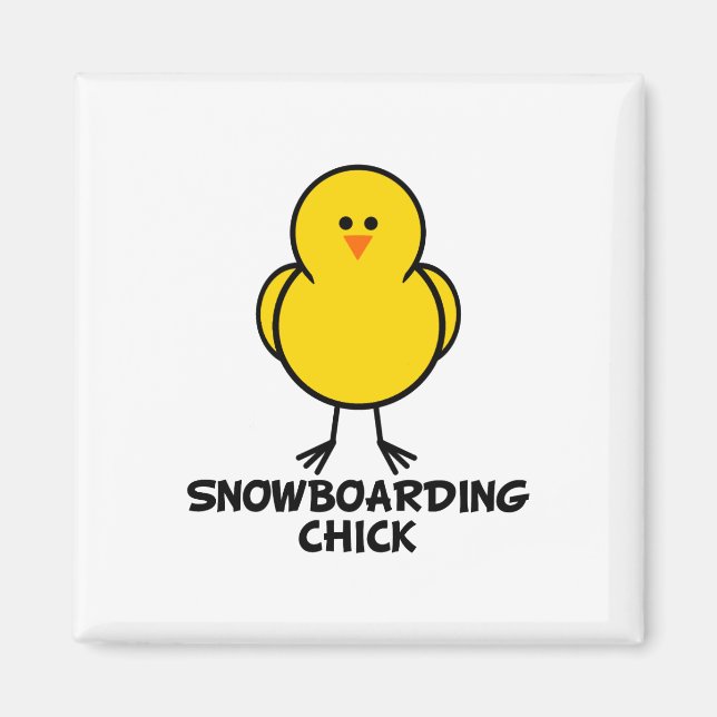Snowboarding Chick Magnet (Front)