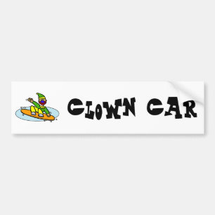 Snowboarding Clown Bumper Sticker