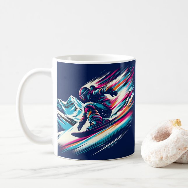 Snowboarding Coffee Mug (With Donut)