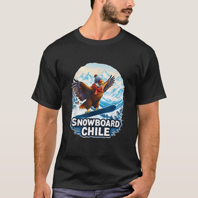 Snowboarding Condor in The Mountains of Chile  T-Shirt (Front)