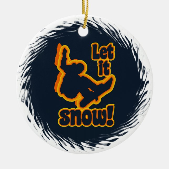 Snowboarding custom ornament (Front)
