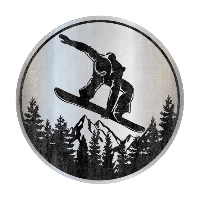 Snowboarding Cutting Board (Front)