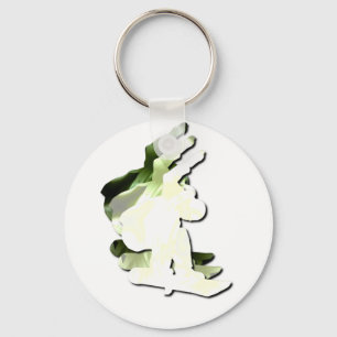 Snowboarding Design Keychain