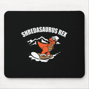 Snowboarding Dinosaur Funny Snowboard Kid Gift  Mouse Mat