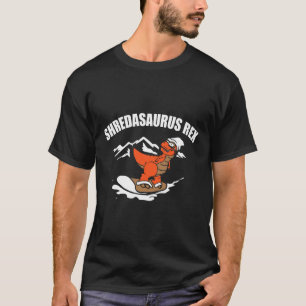 Snowboarding Dinosaur Funny Snowboard Kid Gift  T-Shirt