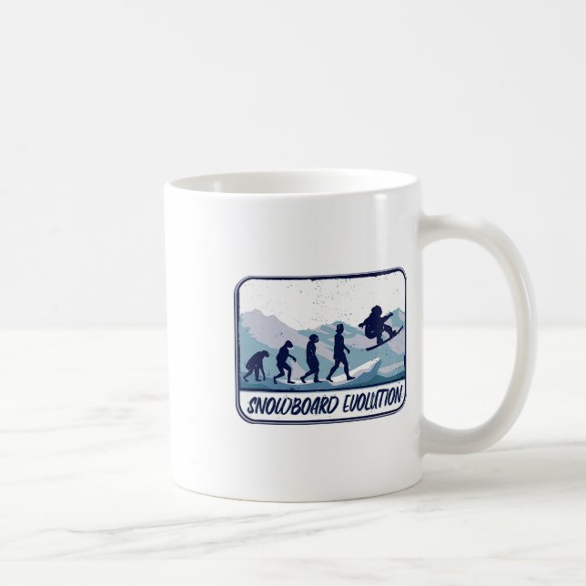 Snowboarding Evolution Ride The Shifting Slopes  Coffee Mug (Right)