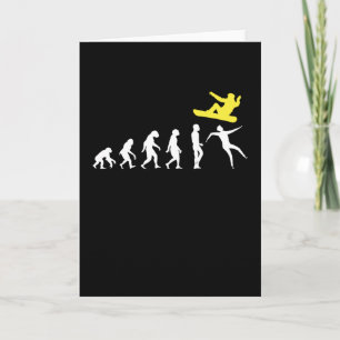Snowboarding Evolution Snowboard Winter Card