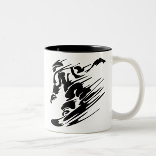 Snowboarding Extreme Sports Two-Tone Coffee Mug