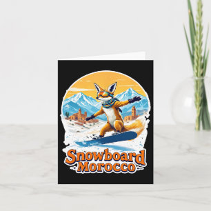 Snowboarding Fox In Morocco Adventure  Card