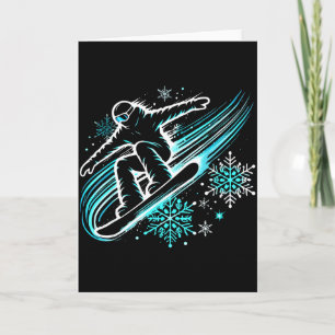 Snowboarding Funny Snowboard Snowboarder Ride Wint Card