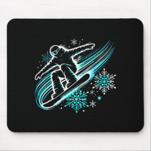 Snowboarding Funny Snowboard Snowboarder Ride Wint Mouse Mat