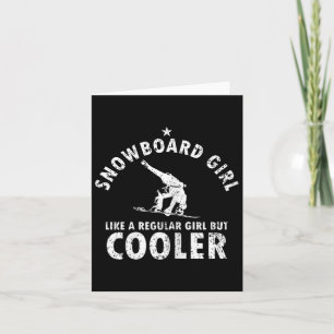 Snowboarding Gift For Girl Snowboarder Wintersport Card