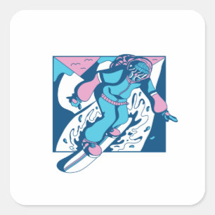 Snowboarding Gift Snowboarder Square Sticker