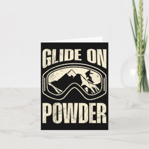 Snowboarding Glide On Powder Funny Snowboard Child Card