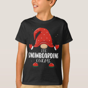 Snowboarding Gnome Matching Family Christmas Pajam T-Shirt