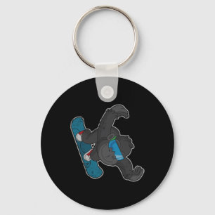 Snowboarding Gorilla Snowboard Men Women Kids Boys Key Ring