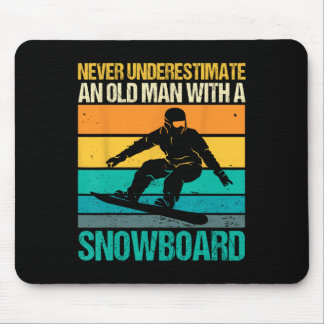 Snowboarding Granddad Snowboard Winter Sport Snowb Mouse Mat