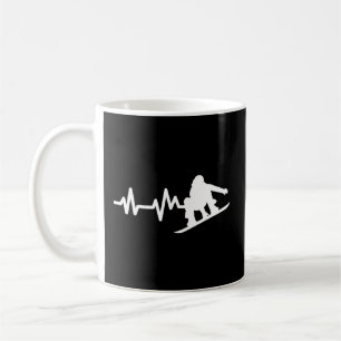 Snowboarding Heartbeat Snowboard Coffee Mug