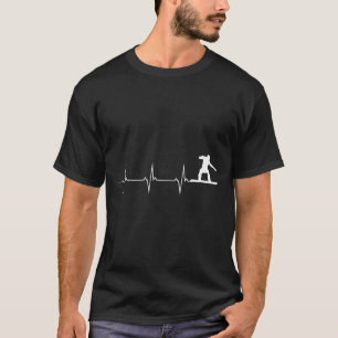 Snowboarding Heartbeat - Snowboard  T-Shirt