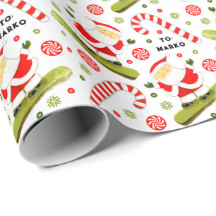 Snowboarding Holiday Gift Wrapping Pap Wrapping Paper