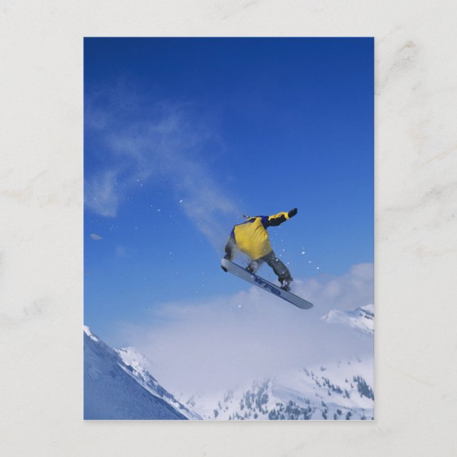 Snowboarding in Grizzly Gulch, Little Cottonwood Postcard (Front)