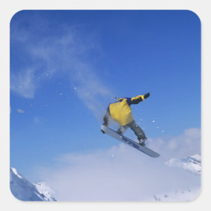 Snowboarding in Grizzly Gulch, Little Cottonwood Square Sticker