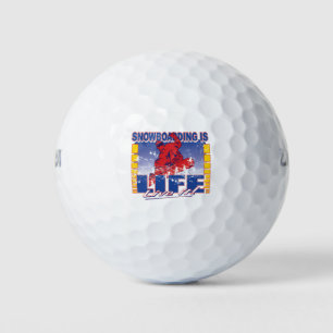Snowboarding is Life Live It Golf Balls