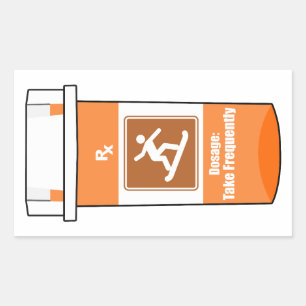 Snowboarding Is My Drug Rectangular Sticker