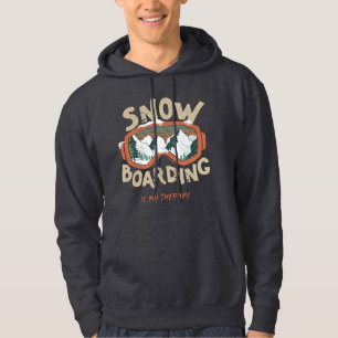Snowboarding Is My Therapy Funny Mountain Winter  Hoodie
