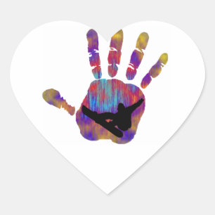 SNOWBOARDING ITS WRITTEN HEART STICKER