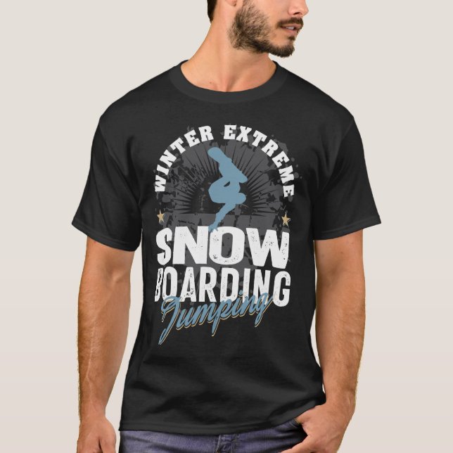 Snowboarding Jumping T-Shirt (Front)