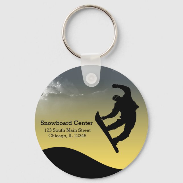 Snowboarding Key Ring (Front)