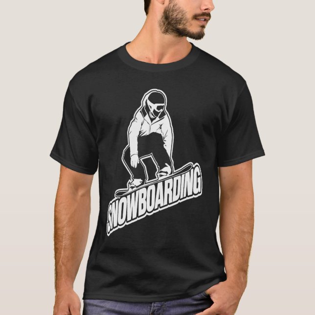 Snowboarding Large Shredder Lettering  Great Snowb T-Shirt (Front)
