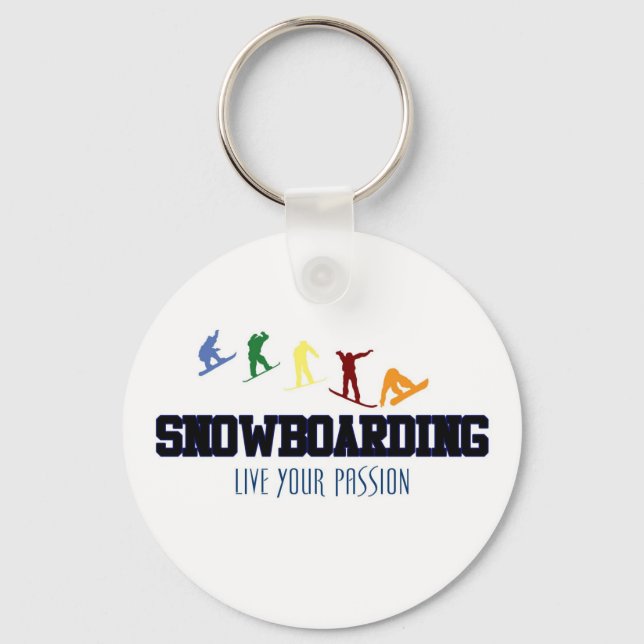 SNOWBOARDING-LIVE YOUR PASSION KEY RING (Front)