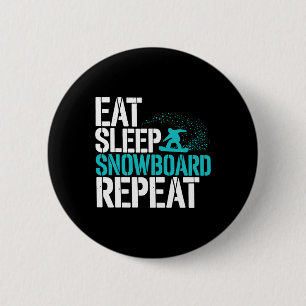Snowboarding Lover Humour Design Funny Snowboarder 6 Cm Round Badge
