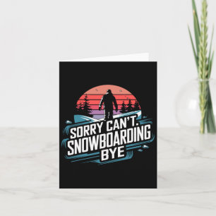 Snowboarding Lover Humour Design Funny Snowboarder Card