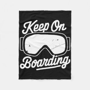 Snowboarding Lover Humour Design Funny Snowboarder Fleece Blanket