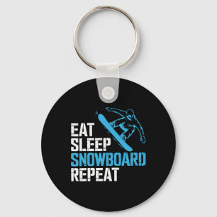 Snowboarding Lover Humour Design Funny Snowboarder Key Ring