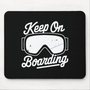 Snowboarding Lover Humour Design Funny Snowboarder Mouse Mat