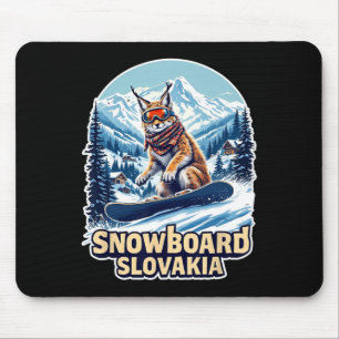 Snowboarding Lynx In Slovakia Adventure  Mouse Mat
