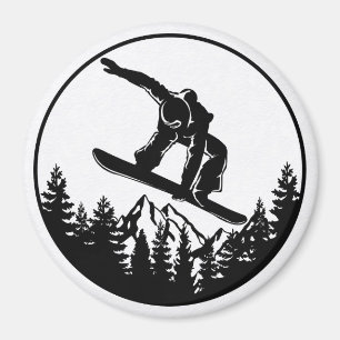 Snowboarding Magnet