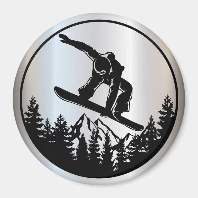 Snowboarding Magnet (Front)