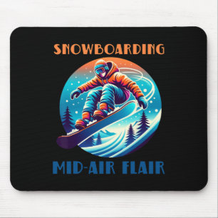 Snowboarding Mid-air Flair Mouse Mat