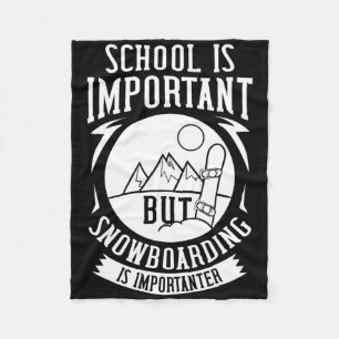 Snowboarding Mountain Funny Freestyle 1 Fleece Blanket