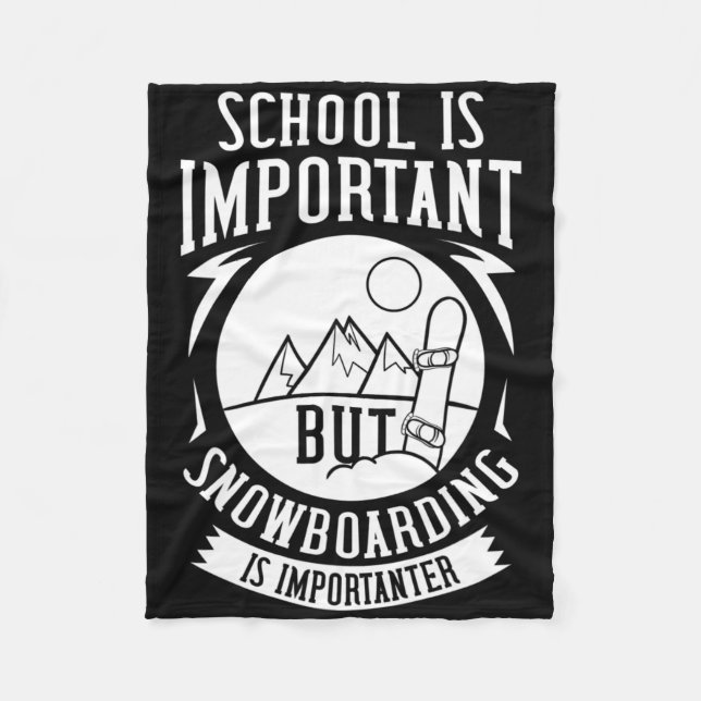 Snowboarding Mountain Funny Freestyle 1  Fleece Blanket (Front)