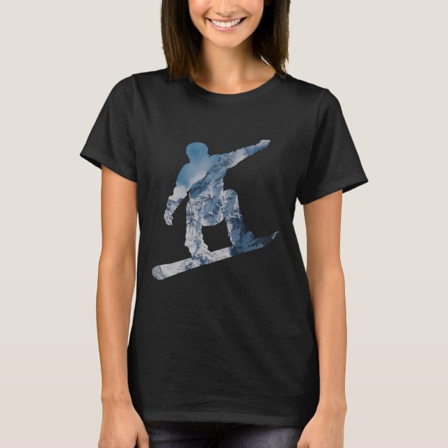 Snowboarding Mountain T Shirt - Gift For Snowboard (Front)