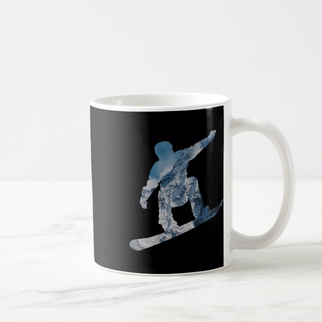 Snowboarding Mountain T Shirt - Gift For Snowboard Coffee Mug (Right)