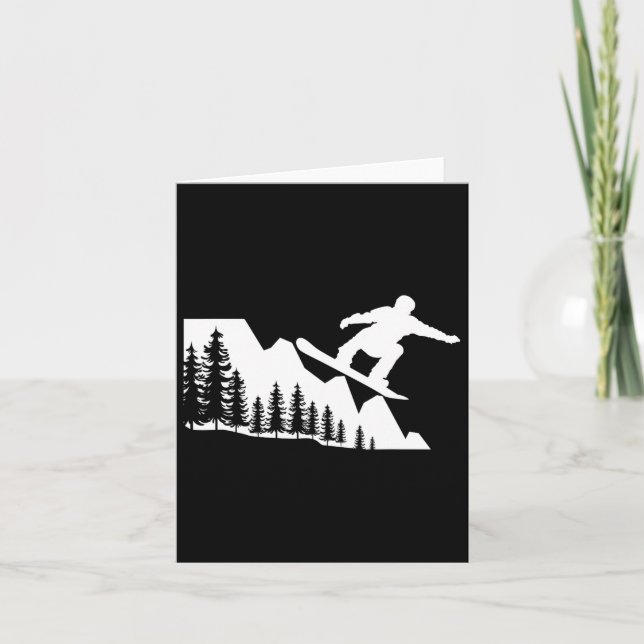 Snowboarding Mountain Winter Sports Adventure Snow Card (Front)