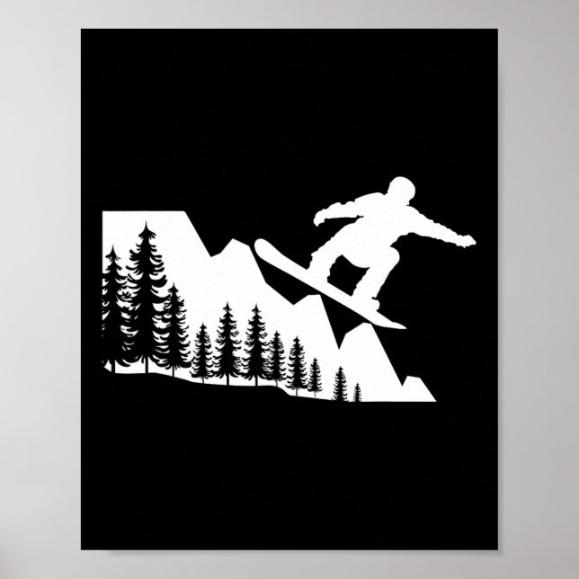Snowboarding Mountain Winter Sports Adventure Snow Poster (Front)